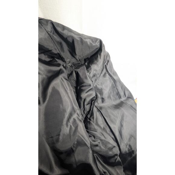 Burk's Bay Womens Leather Full Zip Jacket Sz XL Black Moto Edgy Minimalist - Picture 9 of 11